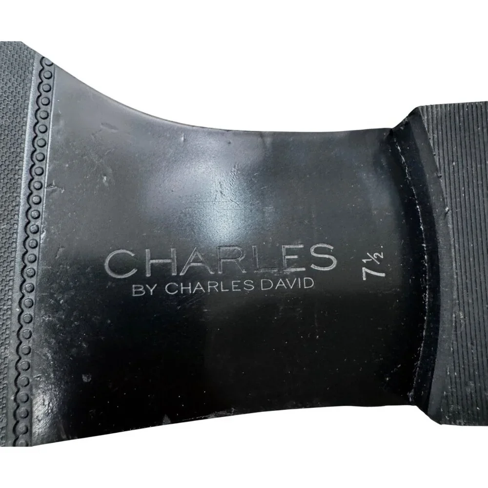 Charles by Charles David Suede womens Reed flat boots 90s western sz 7.5‎